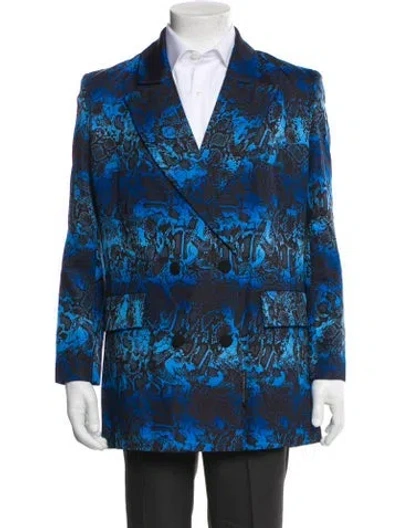 Pre-owned Marcell Von Berlin Printed Blazer W/ Tags In Blue