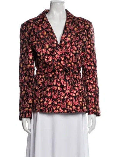 Pre-owned Marcell Von Berlin Printed Blazer W/ Tags In Red