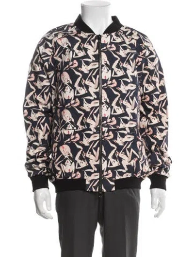 Pre-owned Marcell Von Berlin Printed Bomber Jacket W/ Tags In Multi