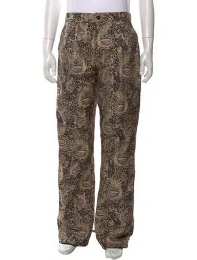 Pre-owned Marcell Von Berlin Printed Cargo Pants In Brown
