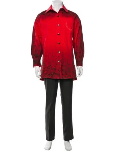 Pre-owned Marcell Von Berlin Printed Coat In Red