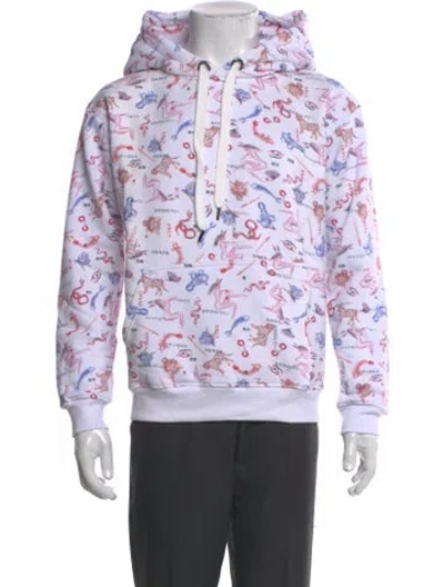 Pre-owned Marcell Von Berlin Printed Crew Neck Hoodie W/ Tags In White