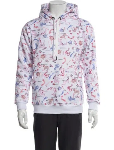 Pre-owned Marcell Von Berlin Printed Crew Neck Hoodie W/ Tags In White