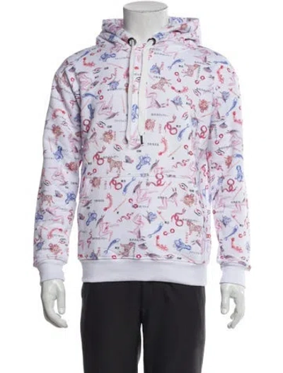 Pre-owned Marcell Von Berlin Printed Crew Neck Hoodie W/ Tags In White