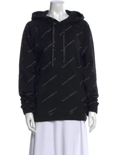 Pre-owned Marcell Von Berlin Printed Crew Neck Sweatshirt In Black