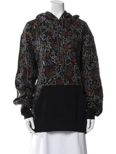 Pre-owned Marcell Von Berlin Printed Crew Neck Sweatshirt In Black