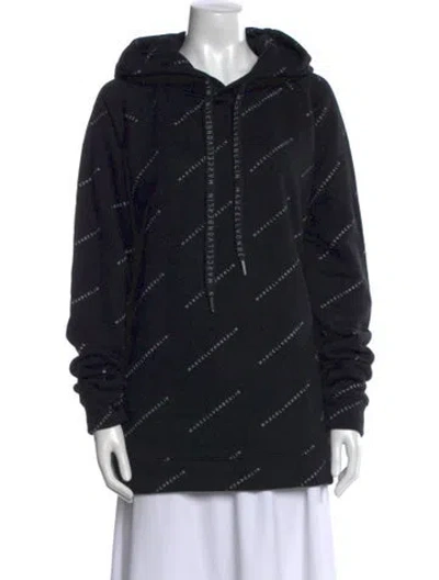 Pre-owned Marcell Von Berlin Printed Crew Neck Sweatshirt In Black