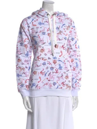 Pre-owned Marcell Von Berlin Printed Crew Neck Sweatshirt In White
