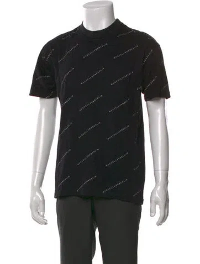 Pre-owned Marcell Von Berlin Printed Crew Neck T-shirt In Black