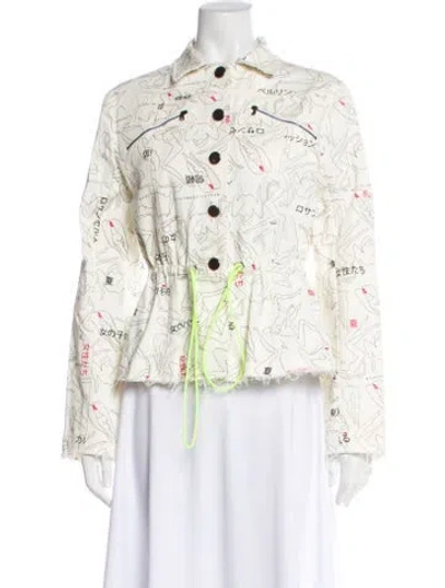 Pre-owned Marcell Von Berlin Printed Denim Jacket In Multi