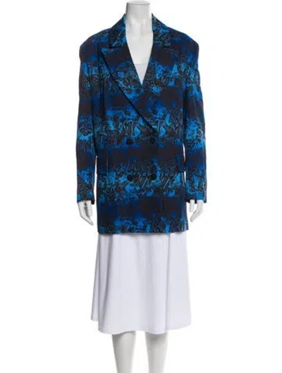 Pre-owned Marcell Von Berlin Printed Jacket W/ Tags In Blue