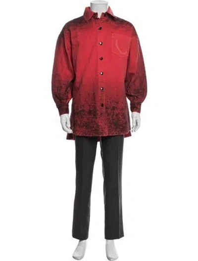 Pre-owned Marcell Von Berlin Printed Jacket W/ Tags In Red