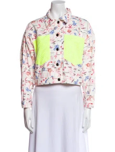 Pre-owned Marcell Von Berlin Printed Jacket W/ Tags In White