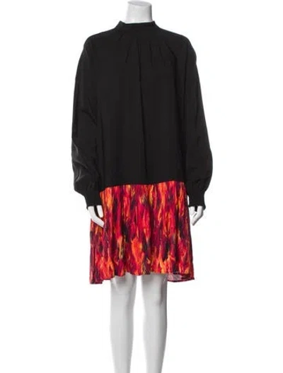 Pre-owned Marcell Von Berlin Printed Knee-length Dress W/ Tags In Red