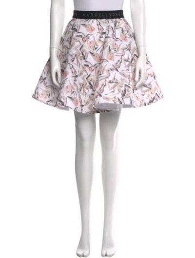 Pre-owned Marcell Von Berlin Printed Knee-length Skirt In White