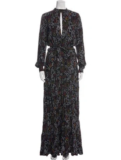 Pre-owned Marcell Von Berlin Printed Long Dress In Blue