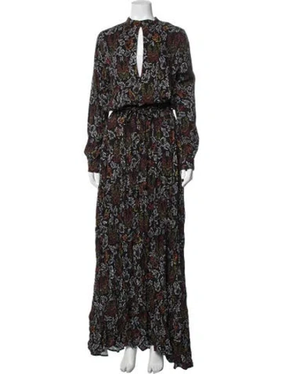 Pre-owned Marcell Von Berlin Printed Long Dress In Blue