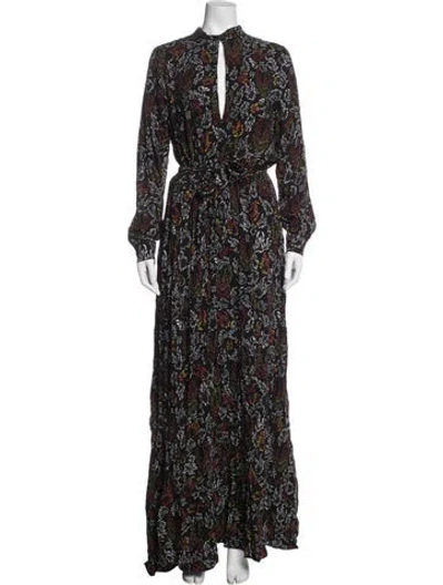 Pre-owned Marcell Von Berlin Printed Long Dress W/ Tags In Black