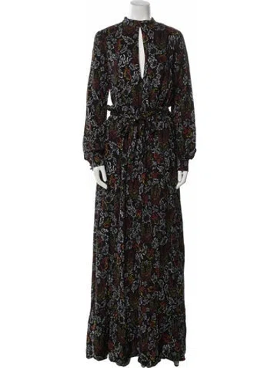 Pre-owned Marcell Von Berlin Printed Long Dress W/ Tags In Blue