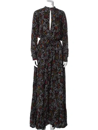 Pre-owned Marcell Von Berlin Printed Long Dress W/ Tags In Blue