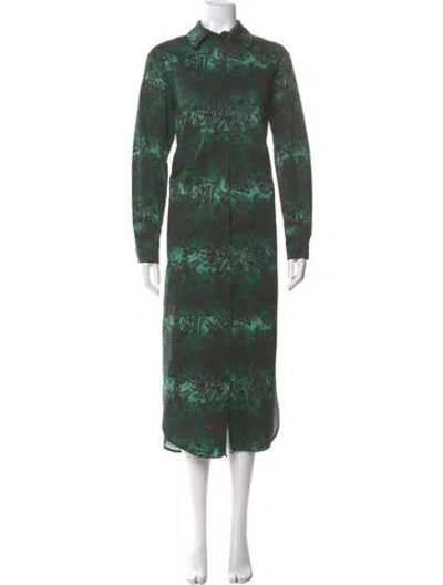 Pre-owned Marcell Von Berlin Printed Long Dress W/ Tags In Green