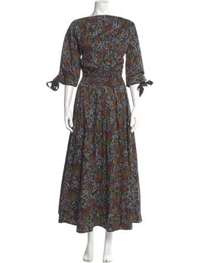 Pre-owned Marcell Von Berlin Printed Long Dress W/ Tags In Multi