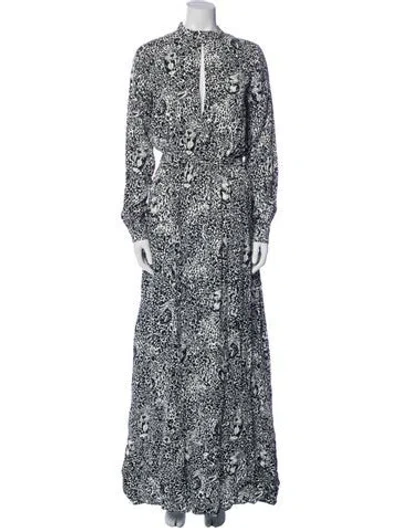 Pre-owned Marcell Von Berlin Printed Long Dress W/ Tags In White