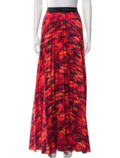 Pre-owned Marcell Von Berlin Printed Long Skirt In Multi
