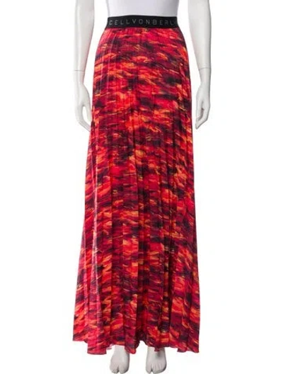 Pre-owned Marcell Von Berlin Printed Long Skirt In Pink