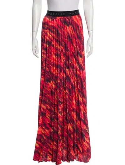 Pre-owned Marcell Von Berlin Printed Long Skirt In Pink