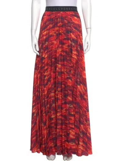 Pre-owned Marcell Von Berlin Printed Long Skirt In Pink