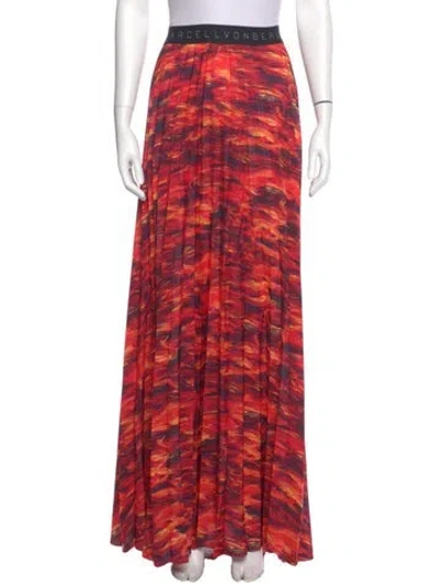 Pre-owned Marcell Von Berlin Printed Long Skirt In Pink