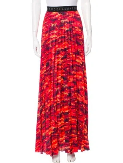 Pre-owned Marcell Von Berlin Printed Long Skirt W/ Tags In Multi
