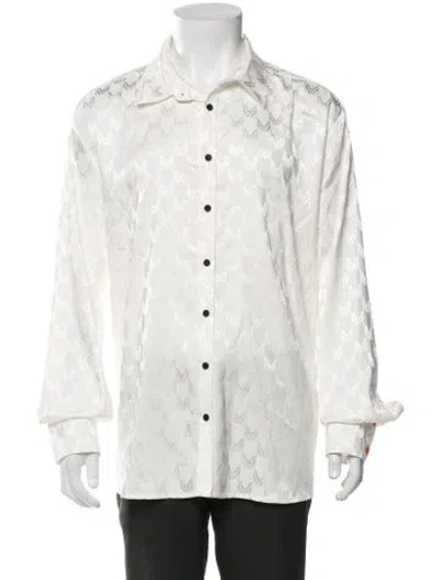 Pre-owned Marcell Von Berlin Printed Long Sleeve Shirt In White