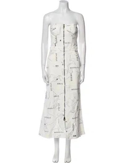 Pre-owned Marcell Von Berlin Printed Midi Length Dress W/ Tags In Multi