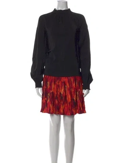 Pre-owned Marcell Von Berlin Printed Mini Dress In Black