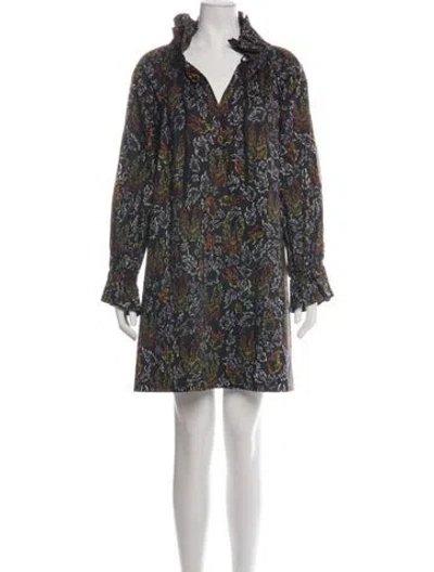 Pre-owned Marcell Von Berlin Printed Mini Dress In Black
