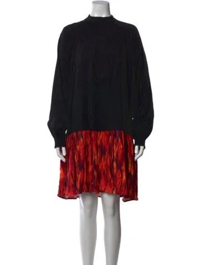 Pre-owned Marcell Von Berlin Printed Mini Dress In Black/red