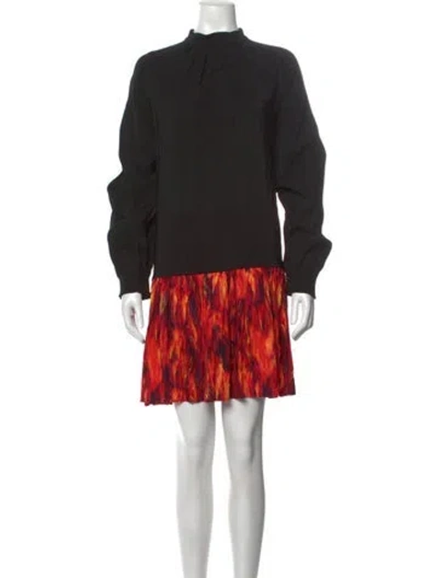 Pre-owned Marcell Von Berlin Printed Mini Dress In Black/red