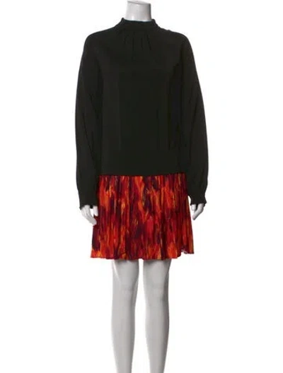Pre-owned Marcell Von Berlin Printed Mini Dress In Black/red