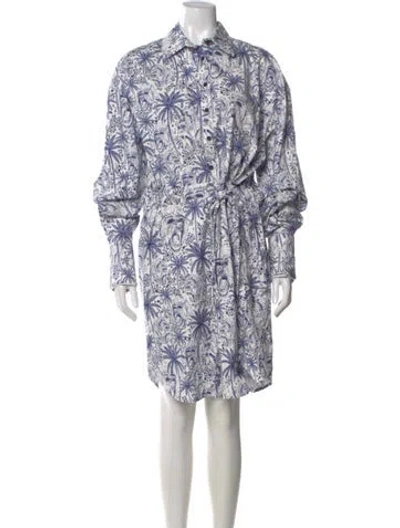 Pre-owned Marcell Von Berlin Printed Mini Dress In Blue