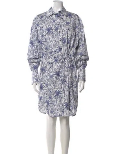 Pre-owned Marcell Von Berlin Printed Mini Dress In Blue