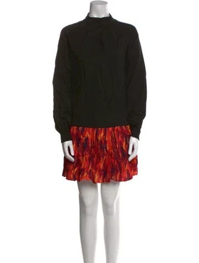 Pre-owned Marcell Von Berlin Printed Mini Dress W/ Tags In Black