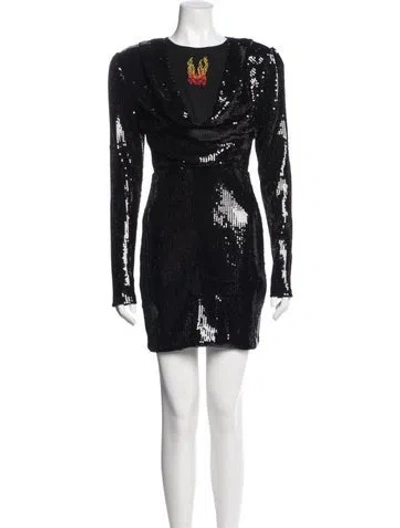 Pre-owned Marcell Von Berlin Printed Mini Dress W/ Tags In Black