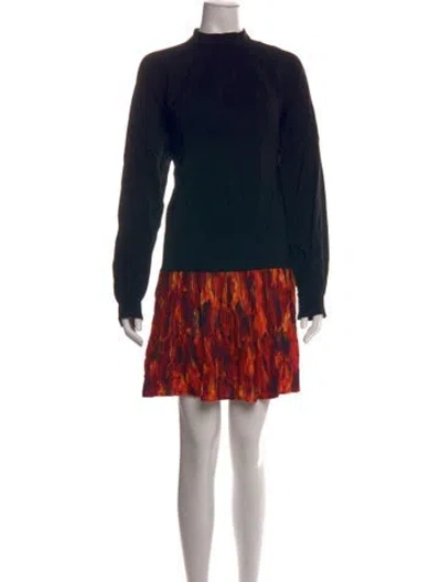 Pre-owned Marcell Von Berlin Printed Mini Dress W/ Tags In Black
