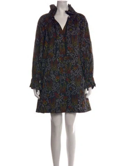 Pre-owned Marcell Von Berlin Printed Mini Dress W/ Tags In Black
