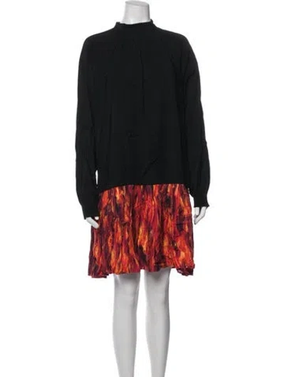 Pre-owned Marcell Von Berlin Printed Mini Dress W/ Tags In Black