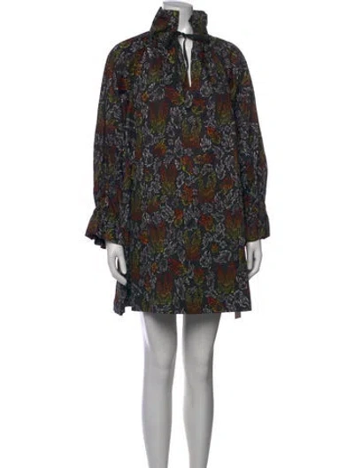 Pre-owned Marcell Von Berlin Printed Mini Dress W/ Tags In Black