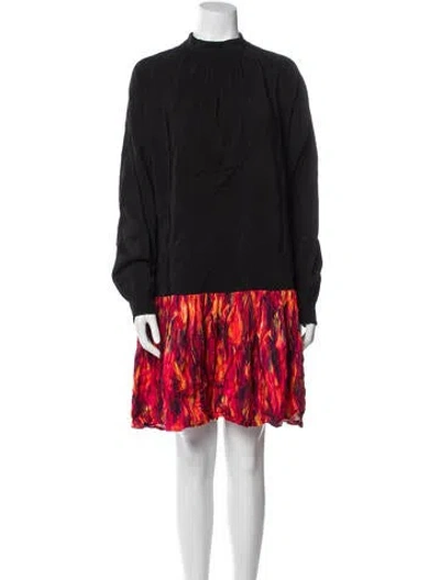 Pre-owned Marcell Von Berlin Printed Mini Dress W/ Tags In Red