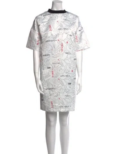 Pre-owned Marcell Von Berlin Printed Mini Dress W/ Tags In White